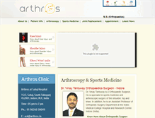 Tablet Screenshot of indorearthroscopy.com